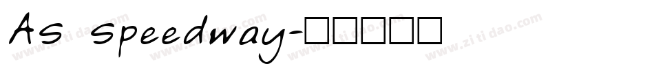 AS Speedway字体转换